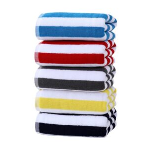 Striped Jacquard 100% Cotton Beach Towel